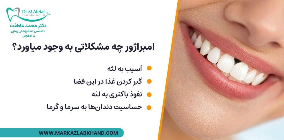 مشکلات و عوارض امبراژور دندان